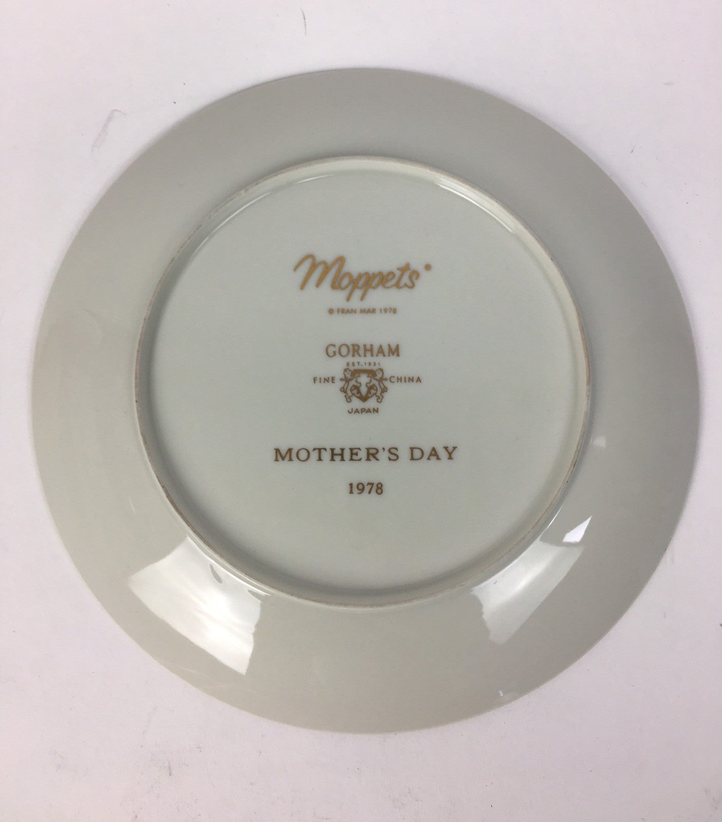 Gorham MOPPETS PLATE 1978 Happy Mothers Day 68358