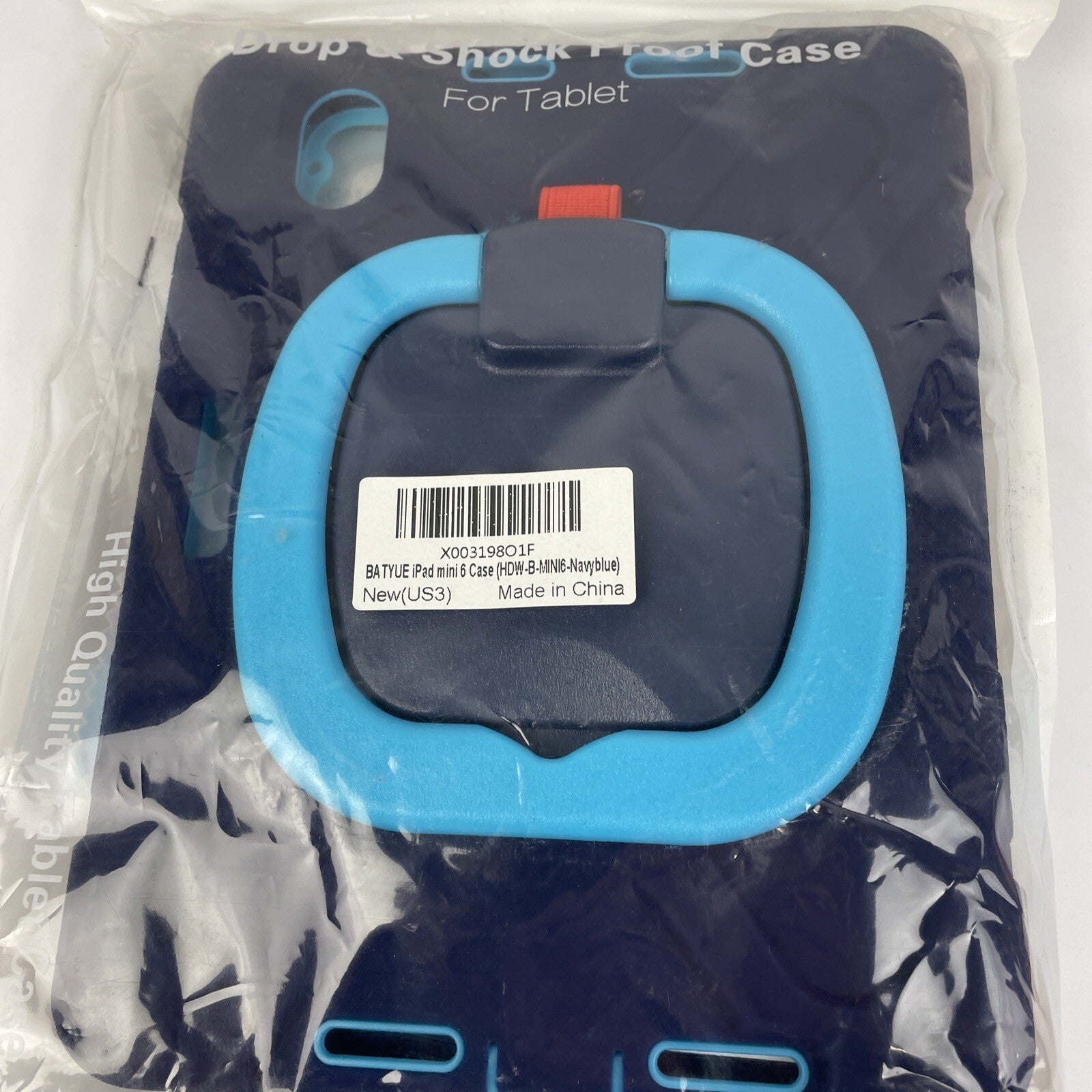 Drop And Shock Proof Case For Tablet Navy Blue And Sky Blue w Stand/Hook Strap +