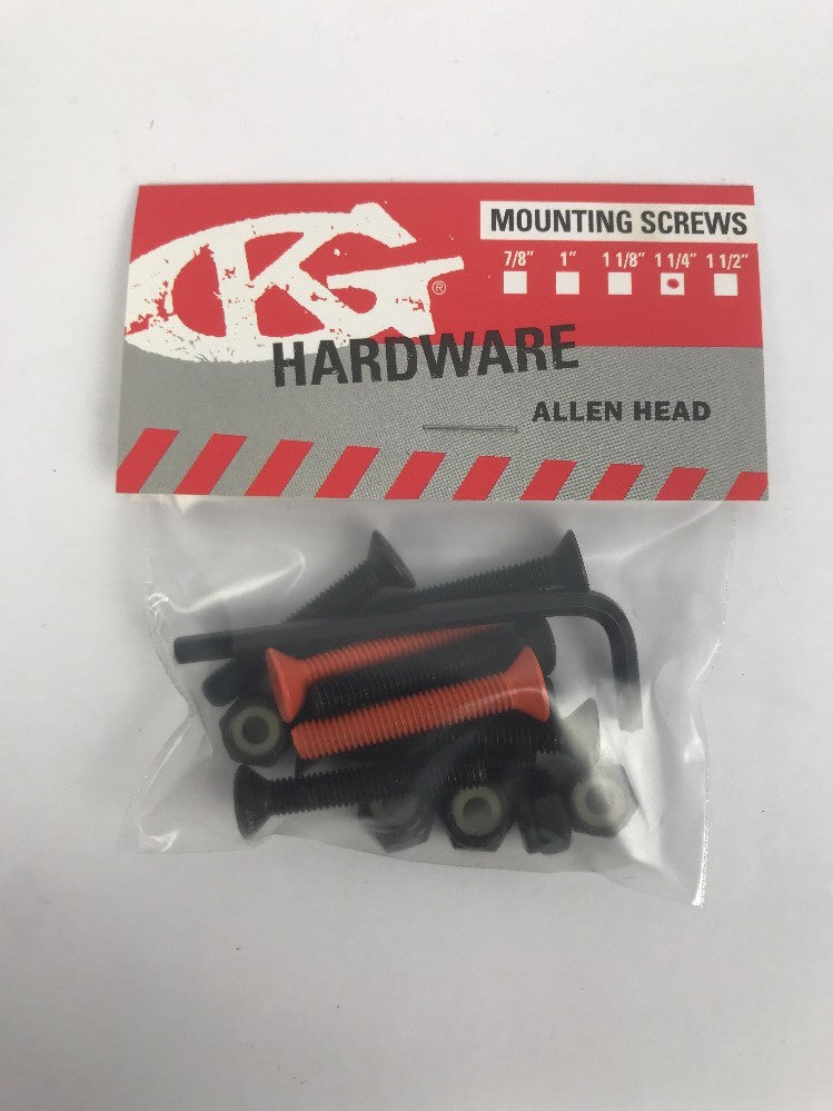 NOS Grind King SKATEBOARDS 1.25” Allen Skateboard Hardware 2 Orange Bolts
