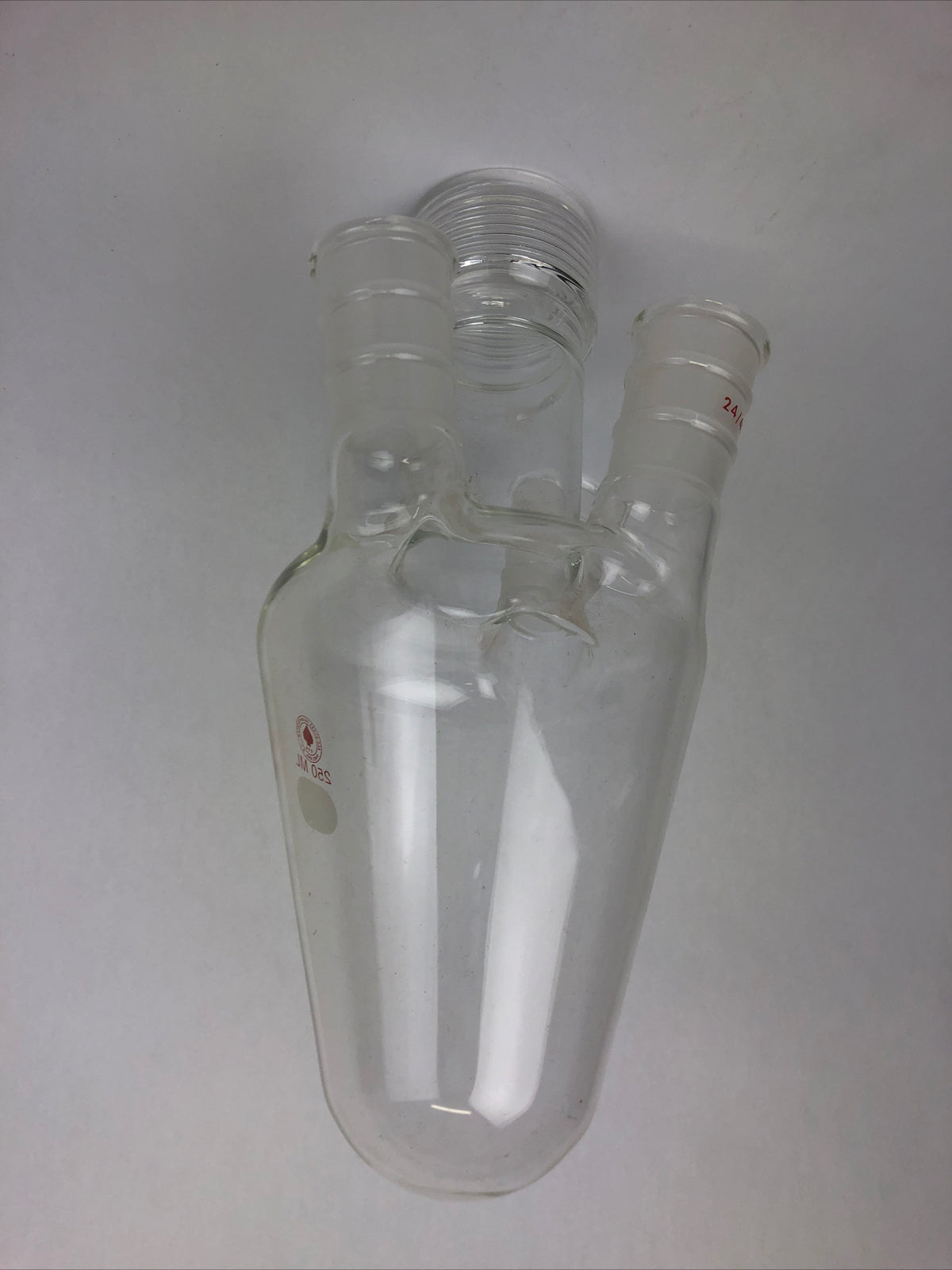 ACE Lab Glass 250mL reaction vessel with #36 ACE-Thred and 24/40 glass joints.