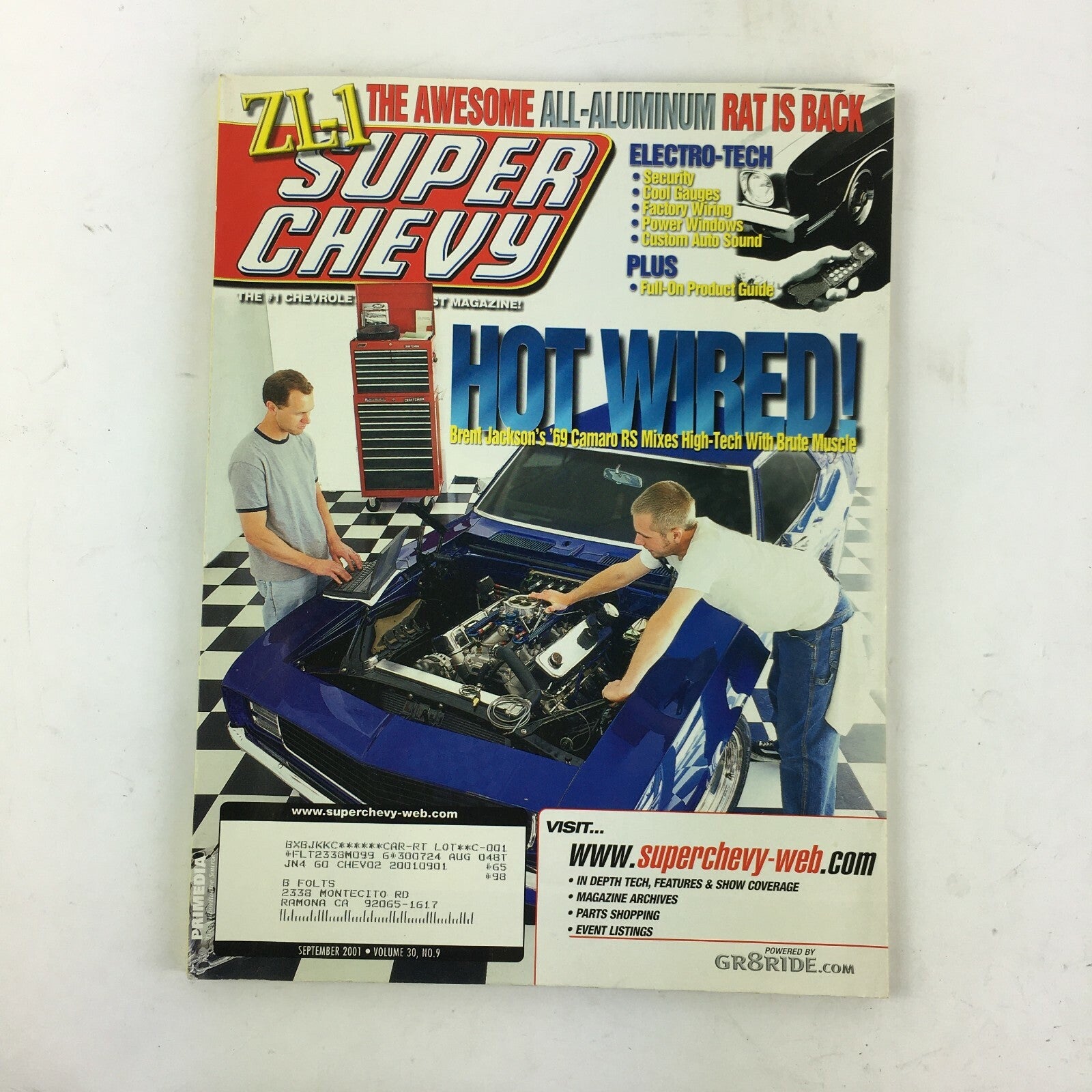 September 2001 Vol 30 Super Chevy Magazine Hot Wired! All-Aluminum Rat is Back