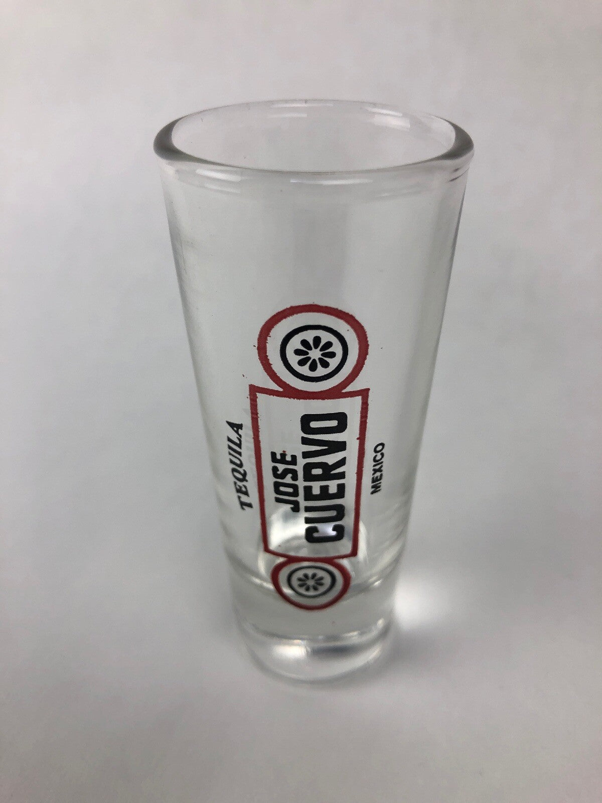 Vintage Jose Cuervo Agave Tequila Mexico tall clear Shot Glass - FSTSHP