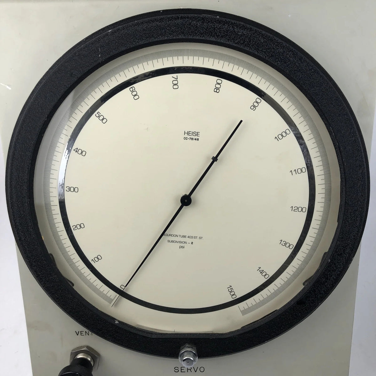 HEISE Solid Front Test Gauge CC-75015 0-30PSIG 8.5" SERVO Housing w Vent Control