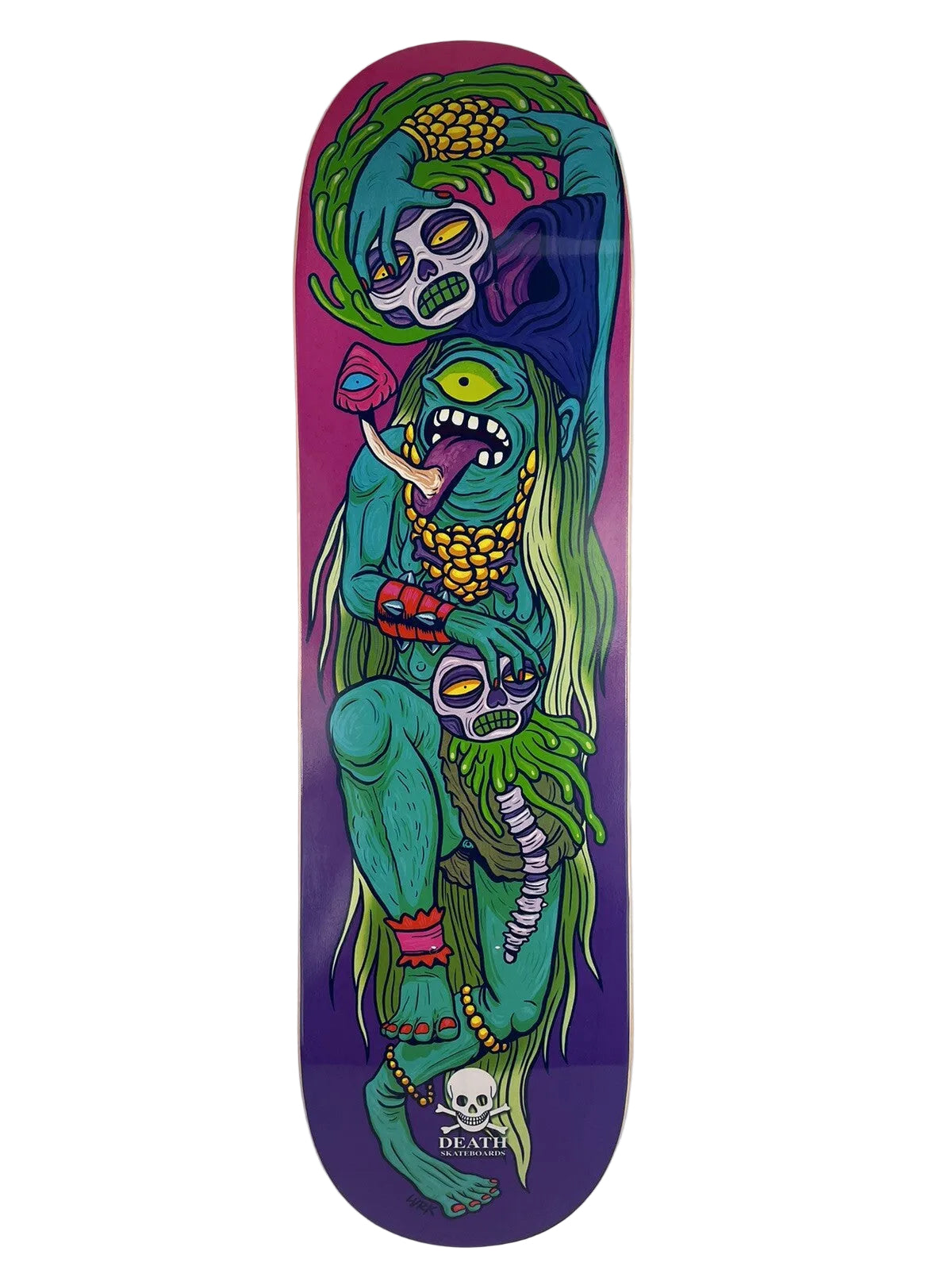 Death Skateboards Lurk 2 8-inch skateboard deck with free grip tape.