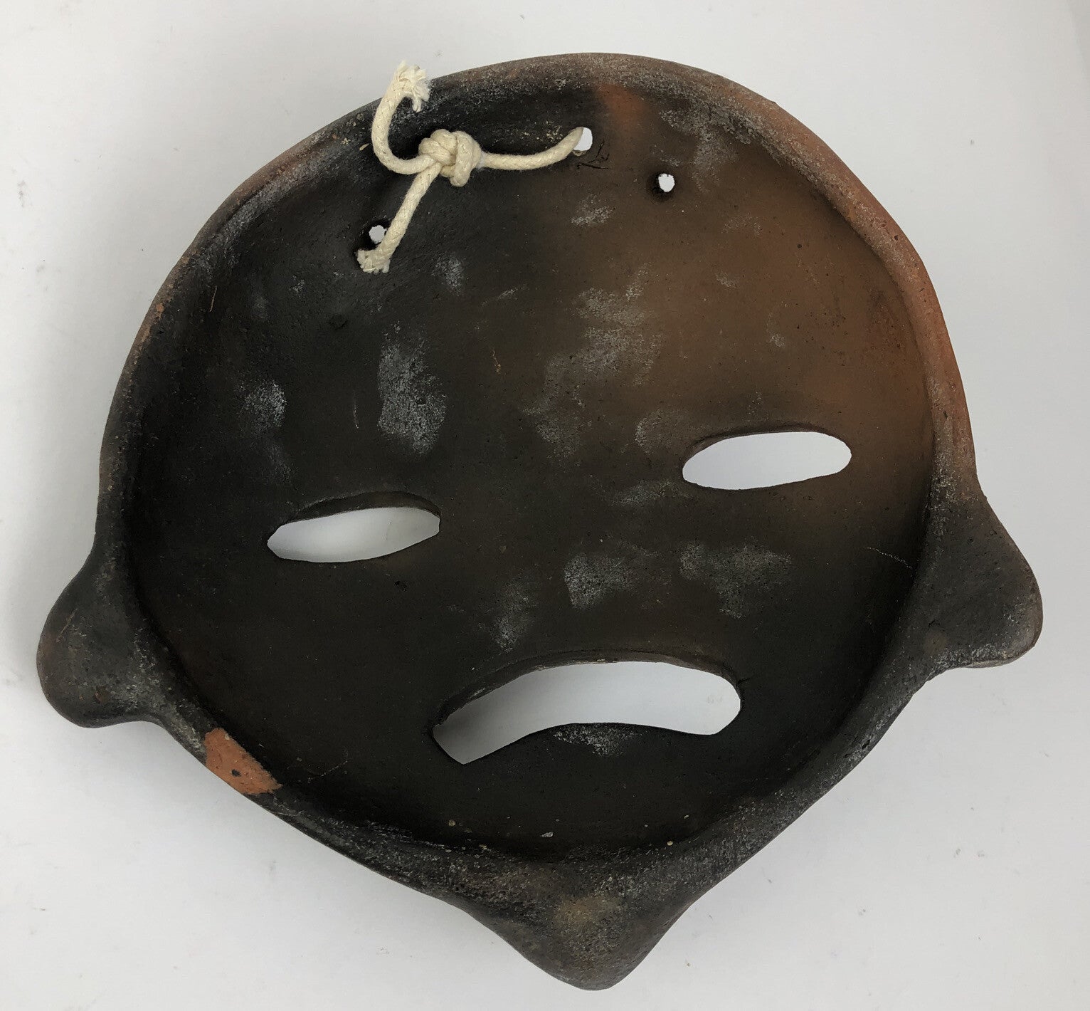 Rare African Art sculpture Terra Cotta Tribal Mask Wall Art - LOOK 8" x 8"