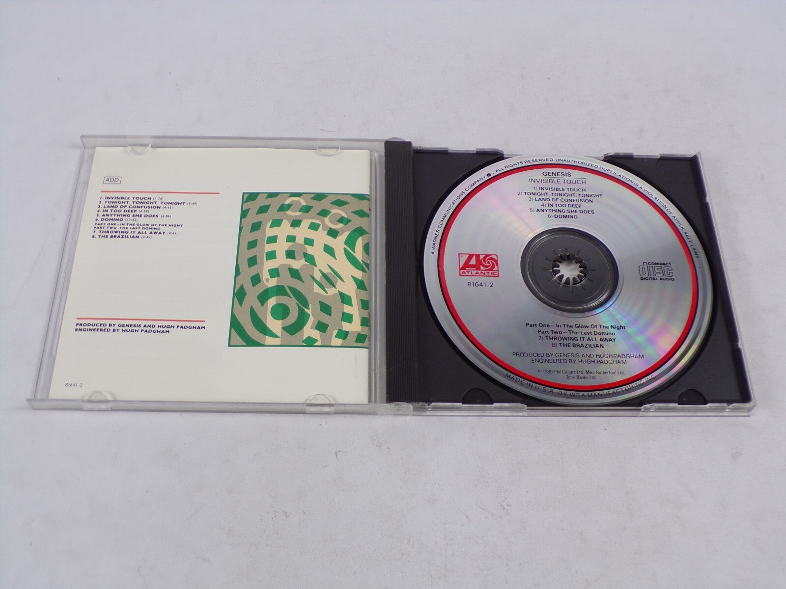 Genesis Invisible Touch Invisble Touch Tonight Land Of Confusion Domino CD#54
