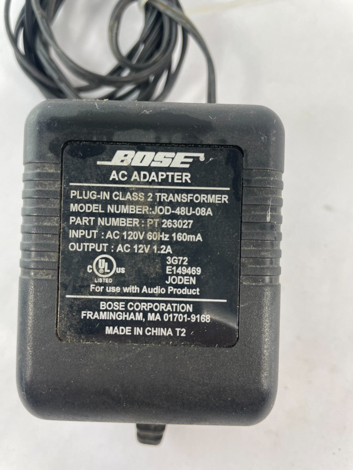 Geniune BOSE JOD-48U-08A Output 12 V 1.2 A Power Supply Adapter B01