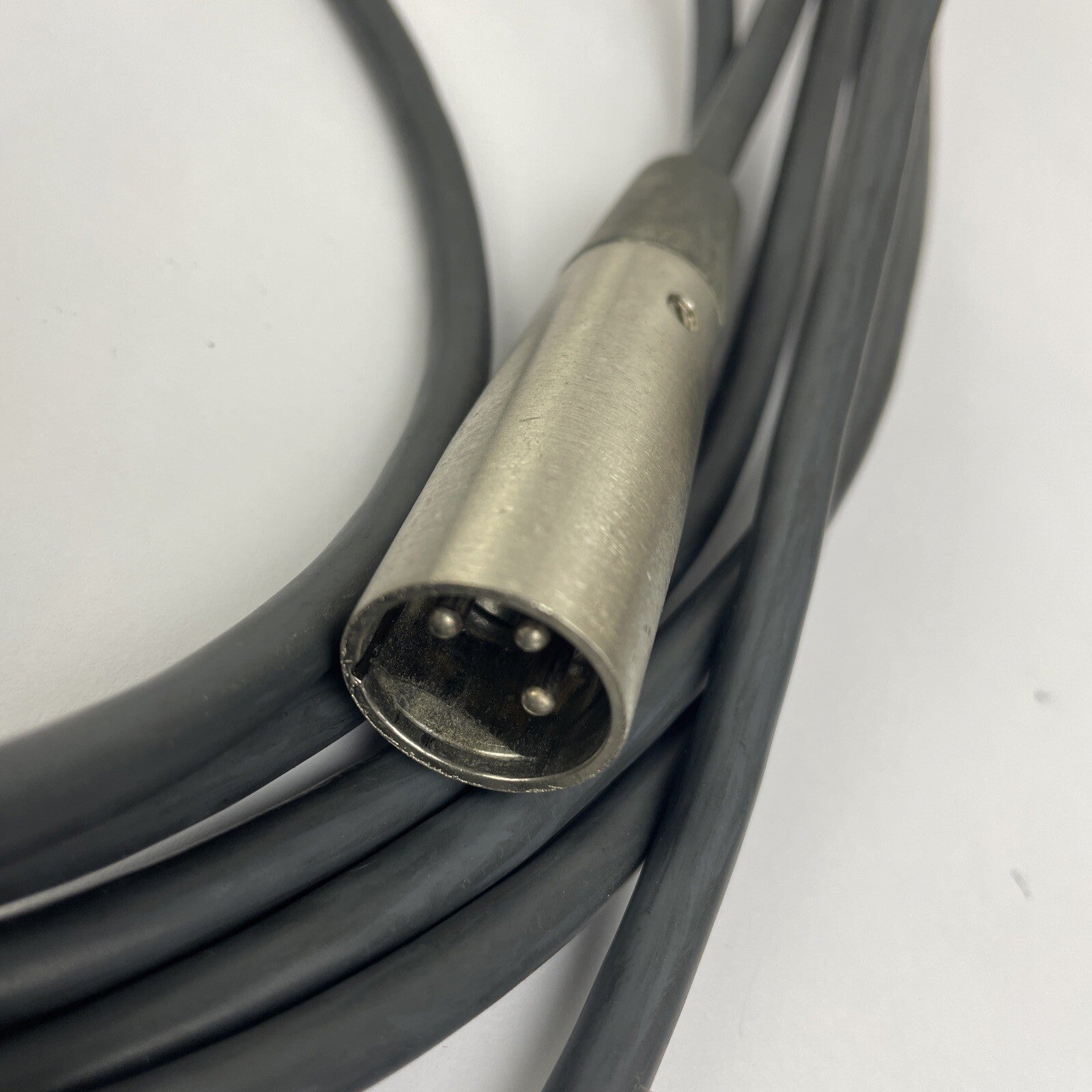 Switchcraft XLR Male to Female 3 Pin Microphone Connector 18' Long Grey Cable