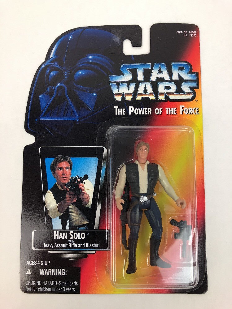 Star Wars1995 POTF Han Solo Power Of The Force Orange Card MINT FSTSHP