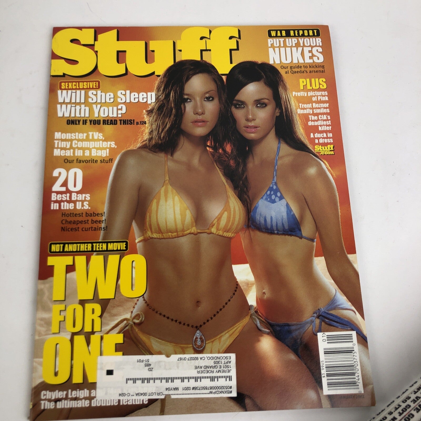 10 x 2002 STUFF MEN's MAGAZINE CHARMED HOLLY MARIE COMBS Missing #33, #35 - LOOK
