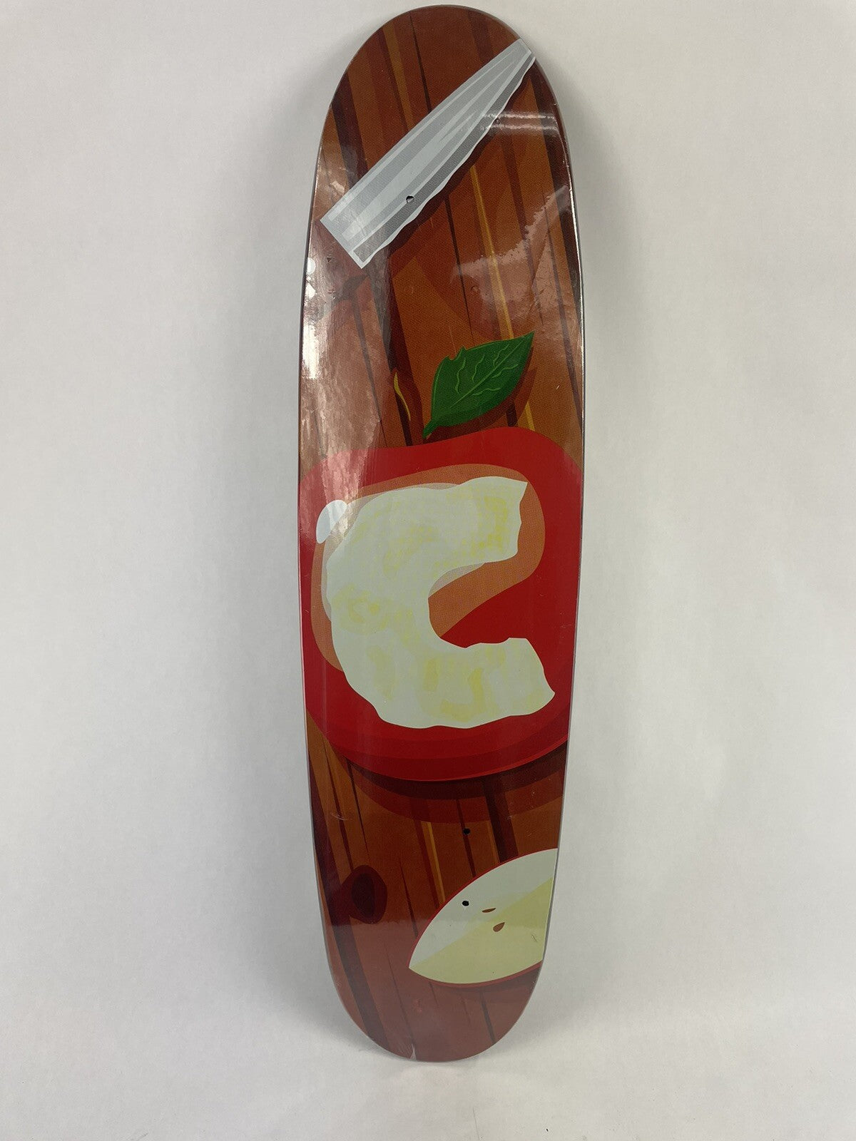 Black C Apple old school cruiser skateboard deck 7.25 x 29 inches made from 7-ply hard rock Canadian maple.