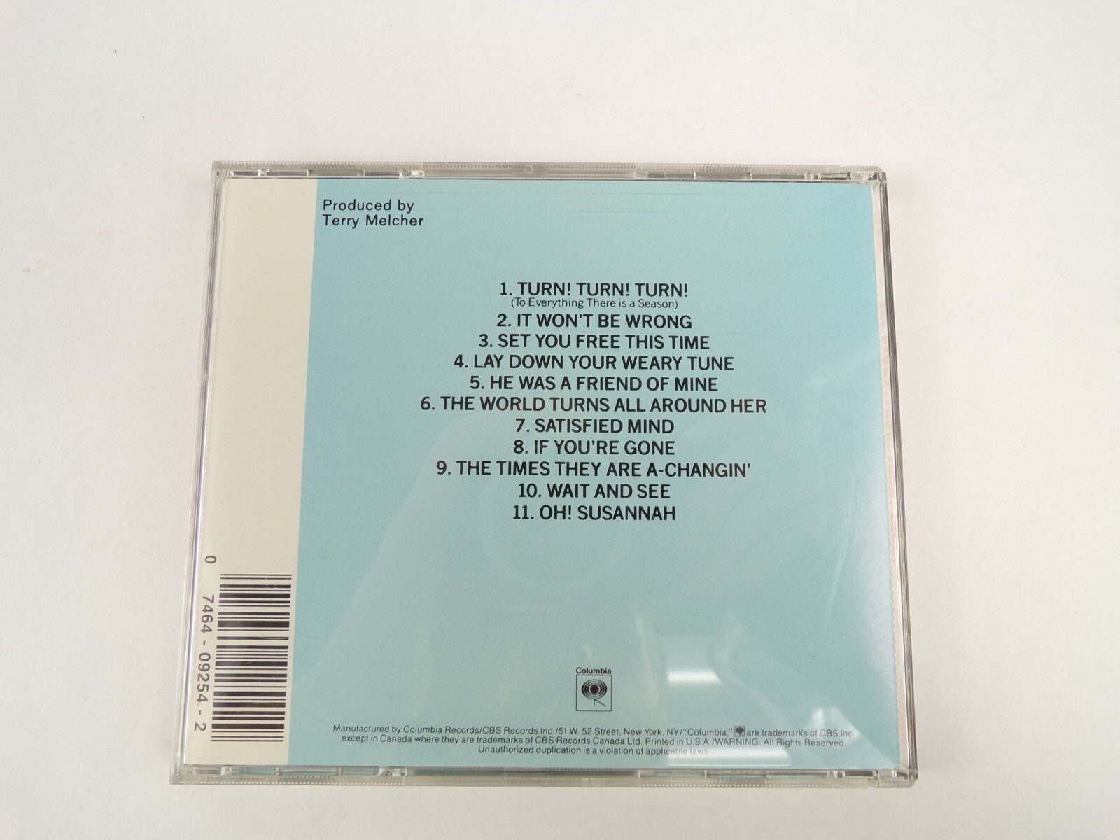 Turn! Turn! Turn! The Byrds It won't Be Wrong Satisfied Mind Wait And See CD#43