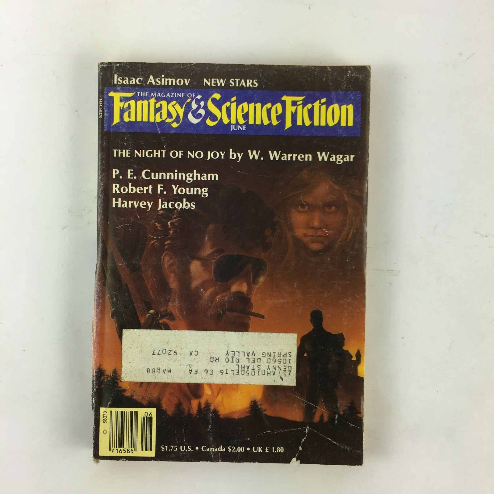 June Fantasy&Science Fiction Magazine P.E.Cunningham Robert F.Young HarveyJacobs