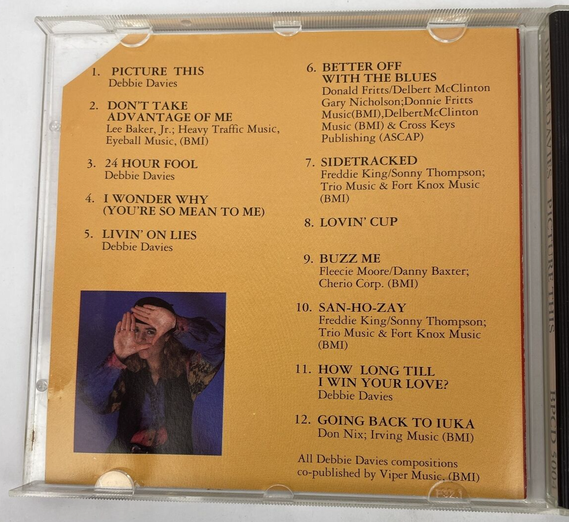 Davies, Debbie ( Digital Audio CD, 1993 ) Blind Pig Records - Mint Disc - CD