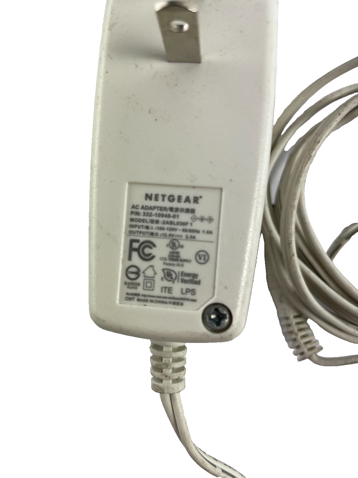 Geniune Netgear Model 2ABL030F 1 Output 12V 2.5 A AC Power Supply Adapter #A85