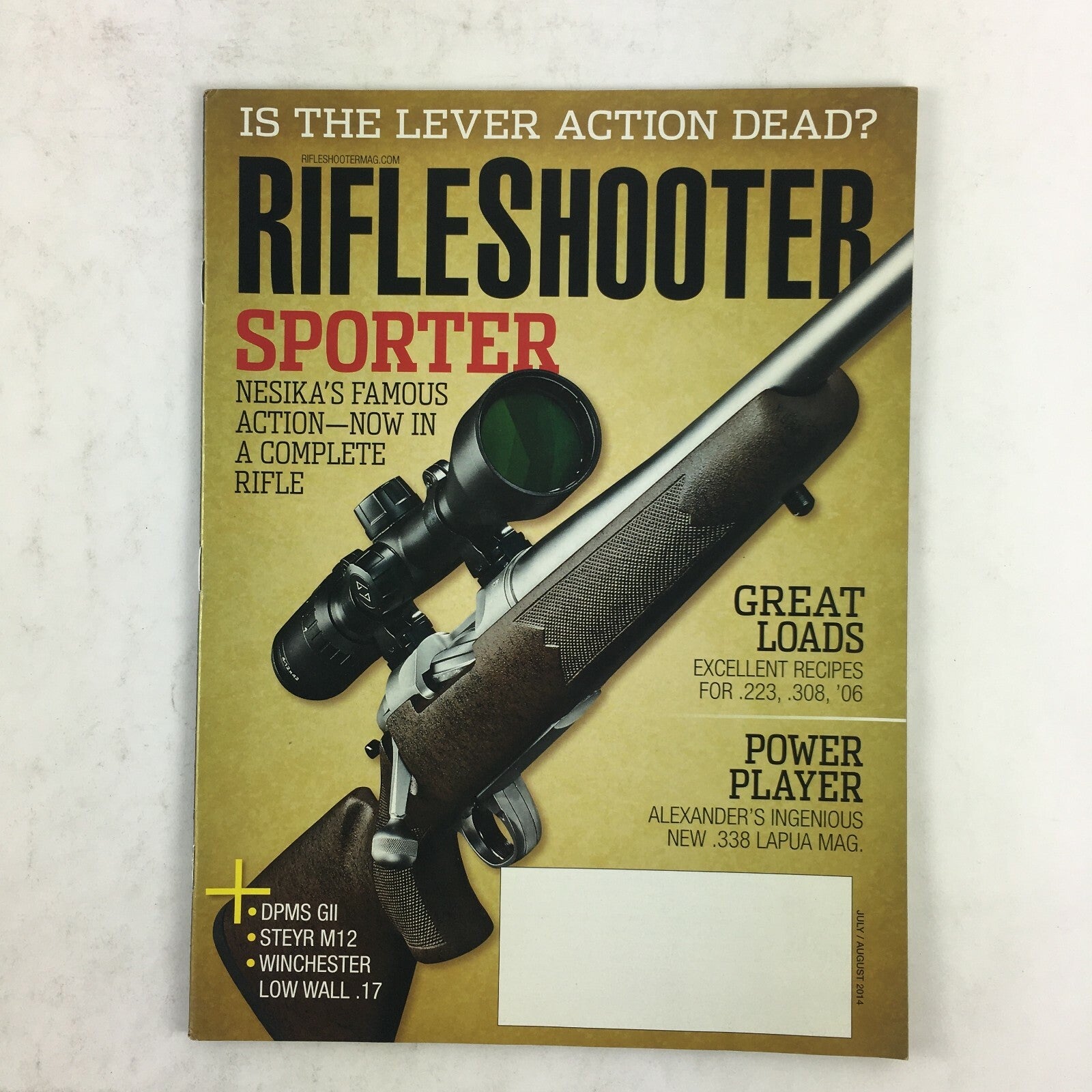 July 2014 Rifle Shooter Magazine Sporter Nesika's Famous Action .223 .308 .338