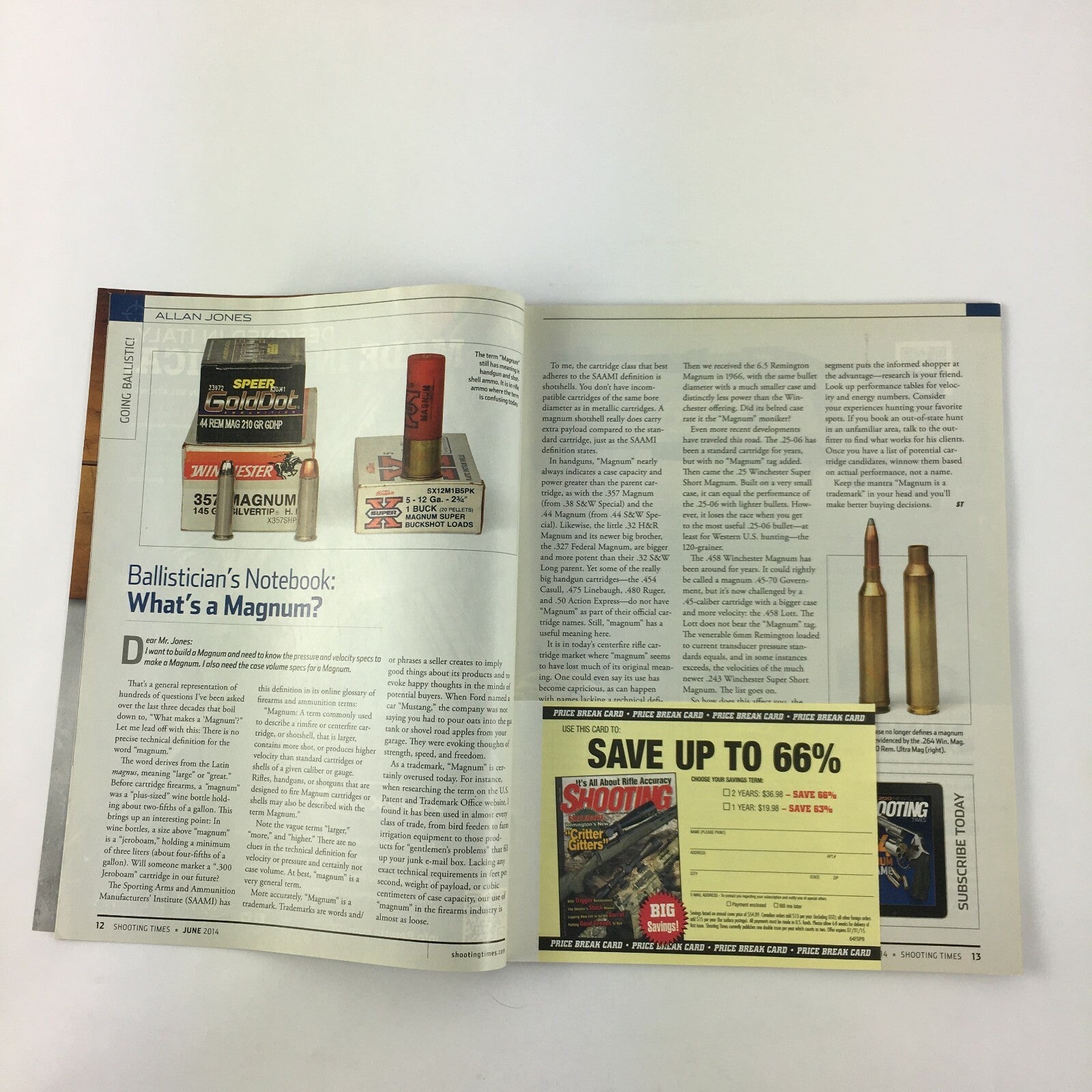 June 2014 Shooting Times Magazine Crimson Trace Lasers Rugers Red Label .22 LR