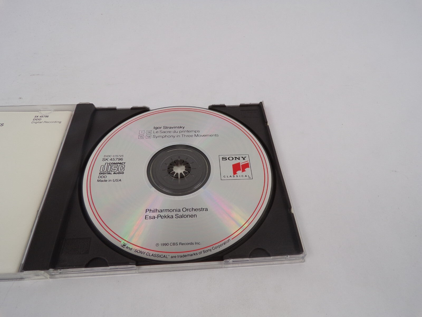 ESA-Pekka Salonen Stravinsky Le Sacre Du Printemps Symphony In Three MovemeCD#69