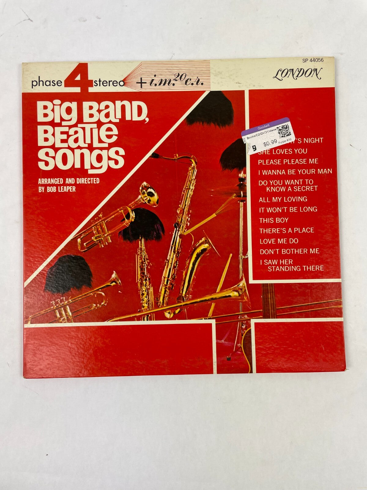 Big Band Beatle Songs Bob Leaper Love Me Do All My Loving Vinyl Record