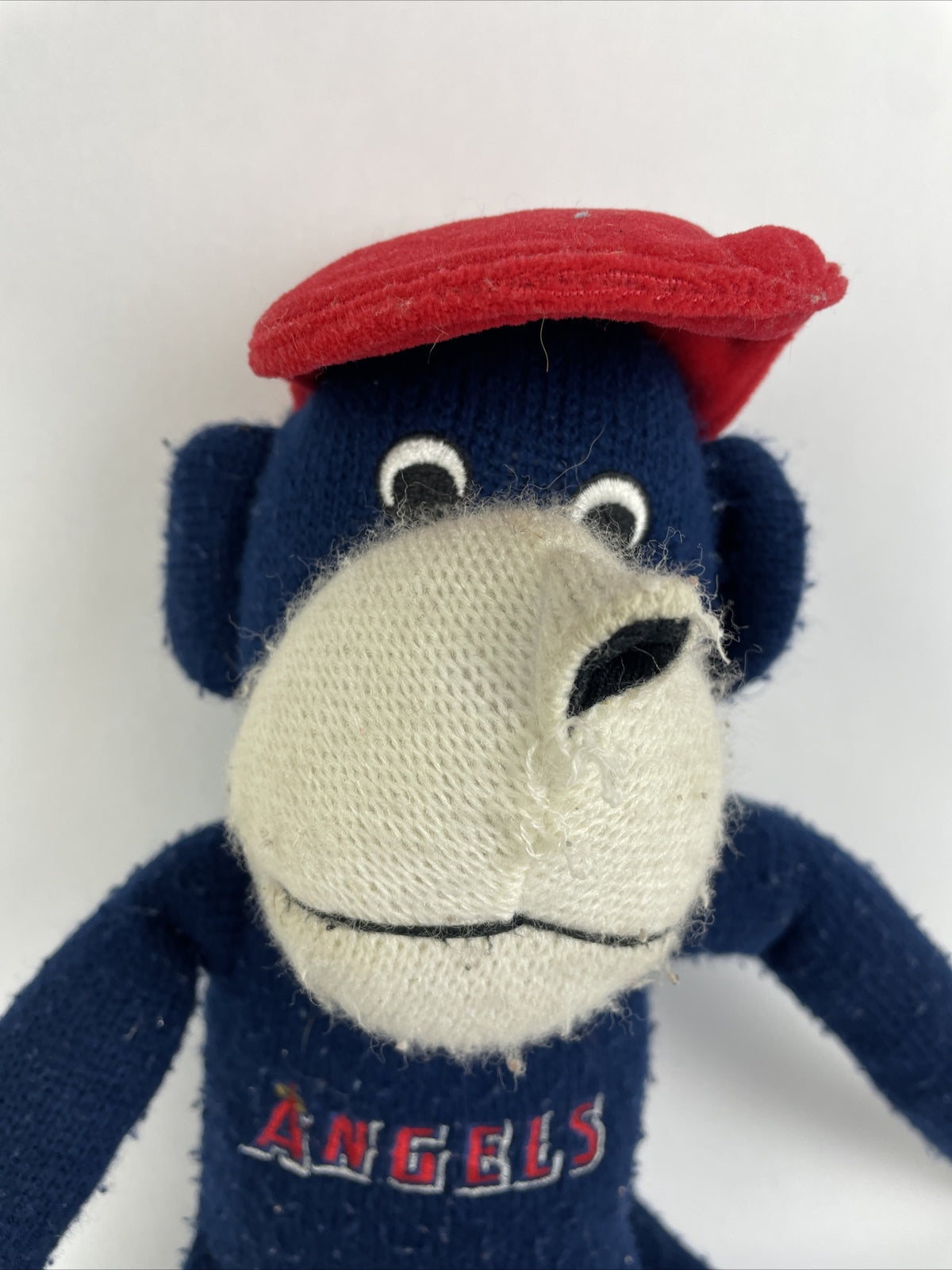 Anaheim Angels Baseball Team Red Rally Monkey KNIT Doll MLB BASEBALL FOREVER