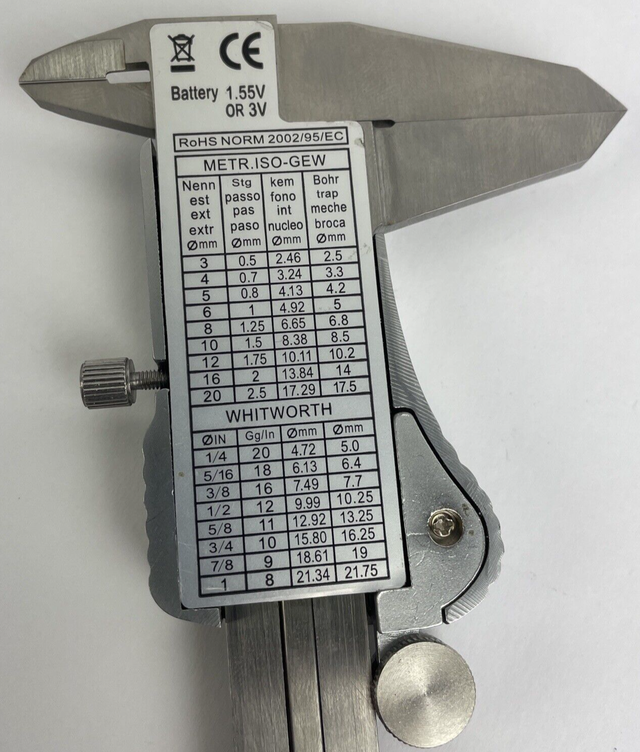 6" Digital Electronic Caliper 3 Way Stainless Steel MM/ SAE / Fractional HAUTINE