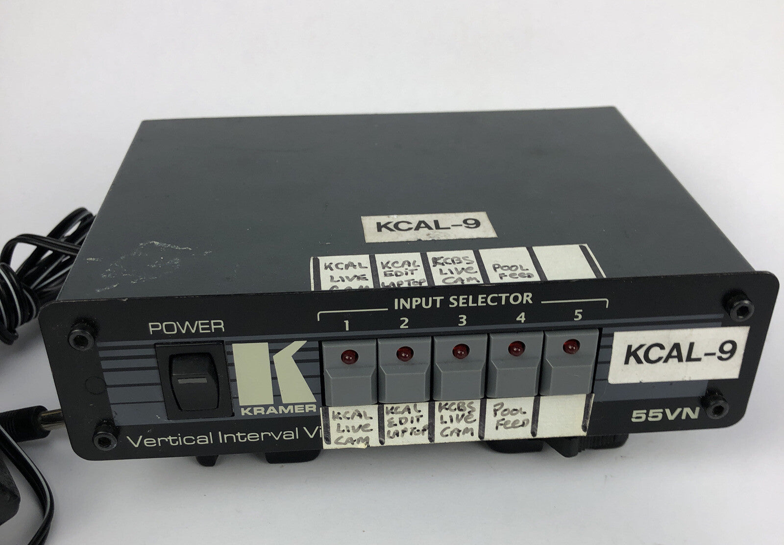 Kramer 55VN Vertical Interval Video Switcher W Power Plug + Anton Bauer Charger