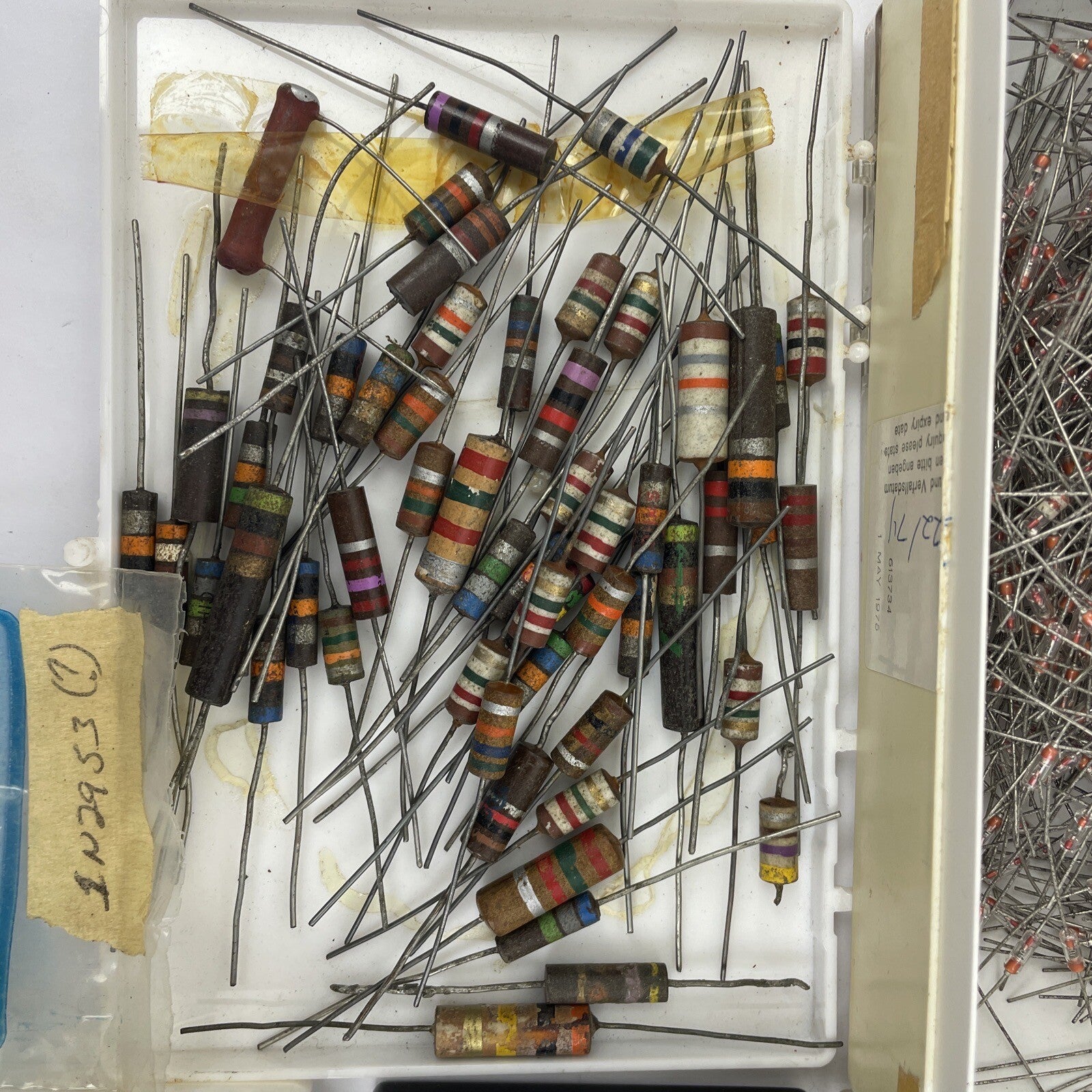 Lot of 2000 + Vintage Resistors Allen-Bradley Carbon Comp, Wirewound, Cement
