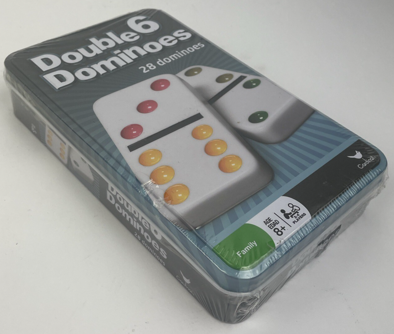 Collectors Dominoes Double Six Jumbo Color Dot 28 Shiny Dominoes New Sealed