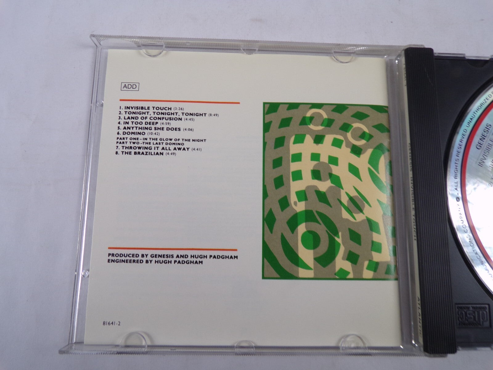 Genesis Invisible Touch Tonight Tonight Tonight In Too Deep Domino CD#57