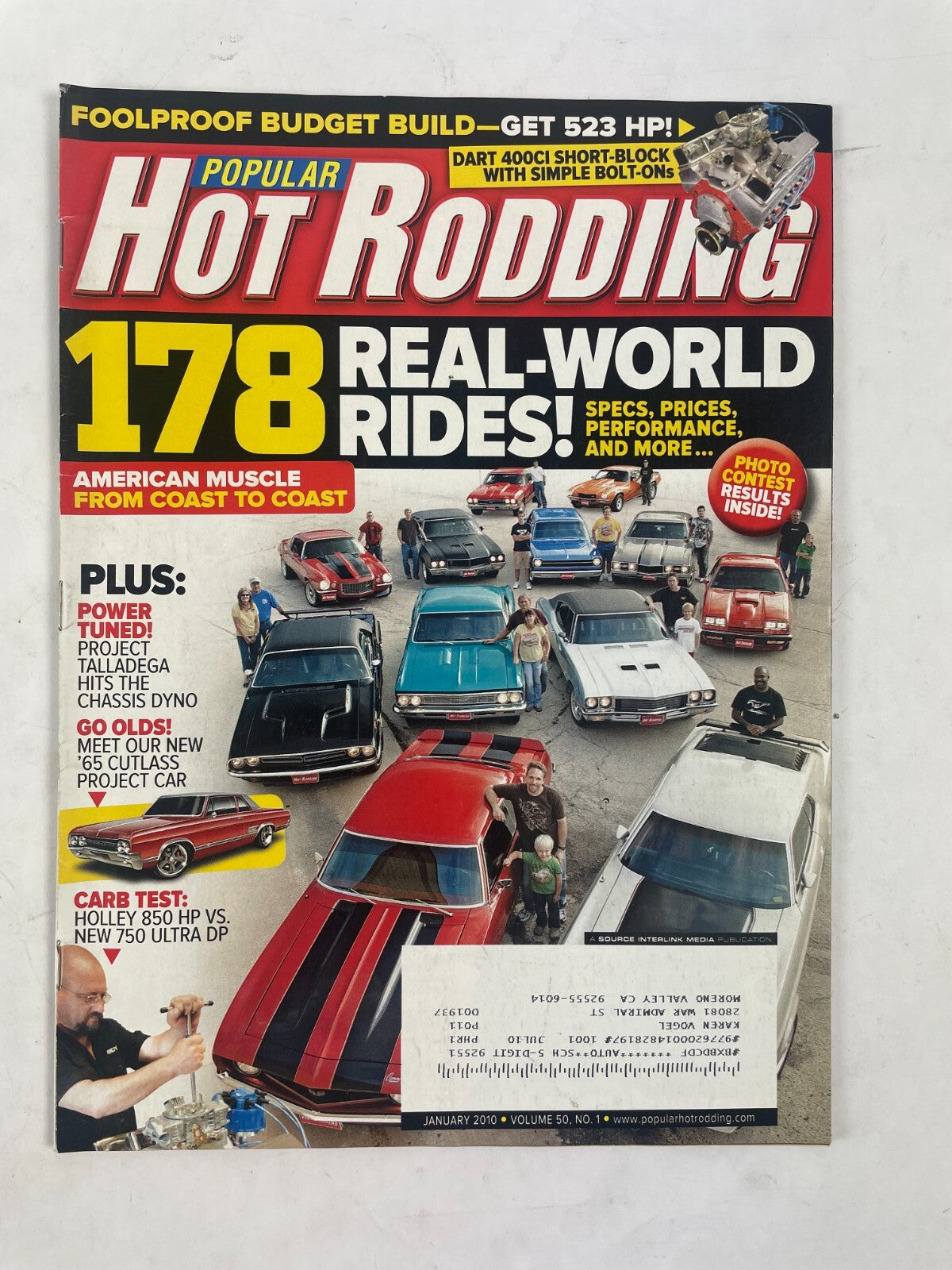 January 2010 Hot Rodding Magazine 178 Real-World Rides! Specs, Prices, Performan