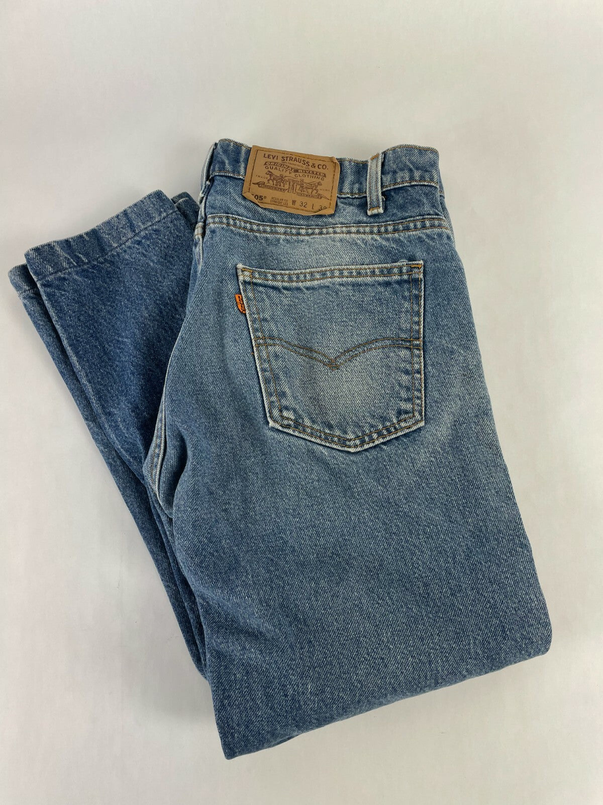 Levi's Men's Light Blue 505 Regular Fit Straight Leg Jeans Size W 32 L 32