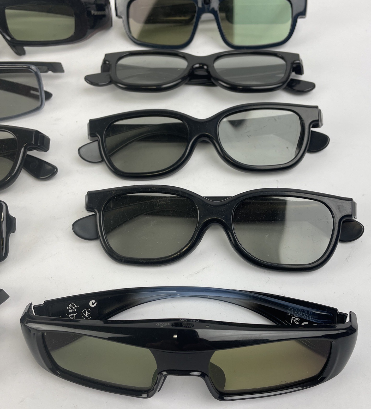 Lot of 14 Pairs 3D Full HD Glasses Including Panasonic TY-EW3D2L TY-EW3D3M +++