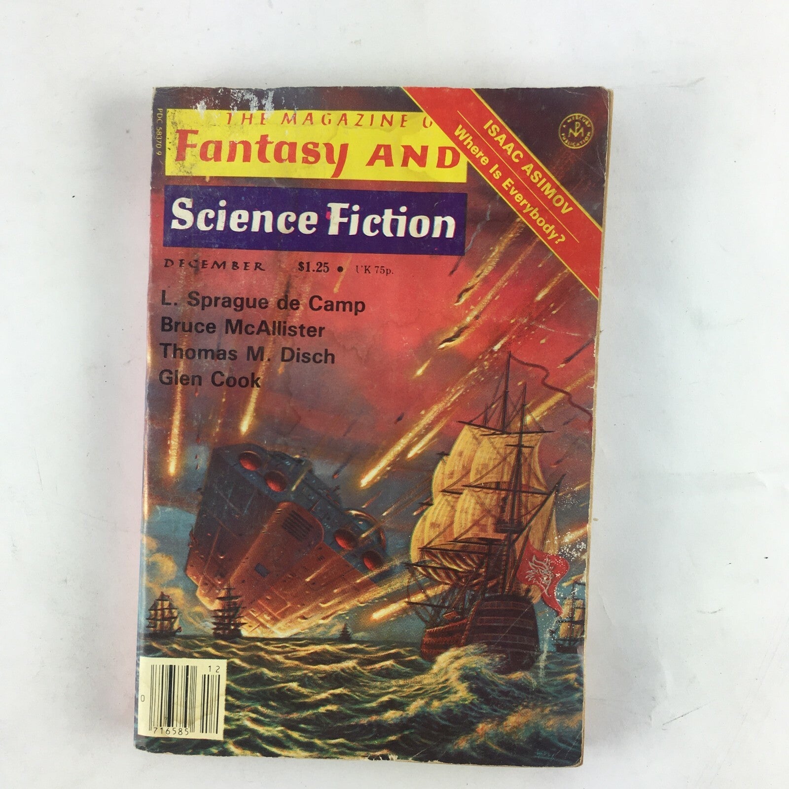 December Fantasy&Science Fiction Magazine L.Sprague de Camp Thomas M.Disch