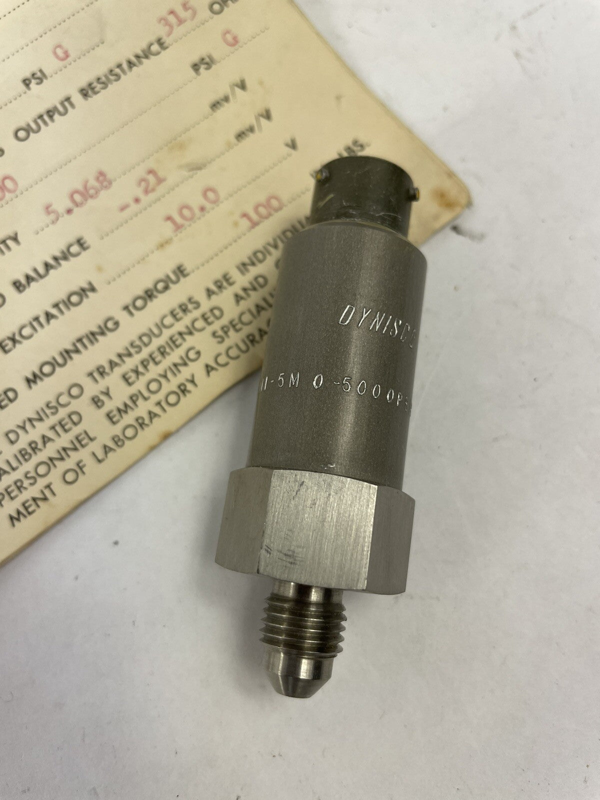 Dynisco Model PT-111-5 M Transducer