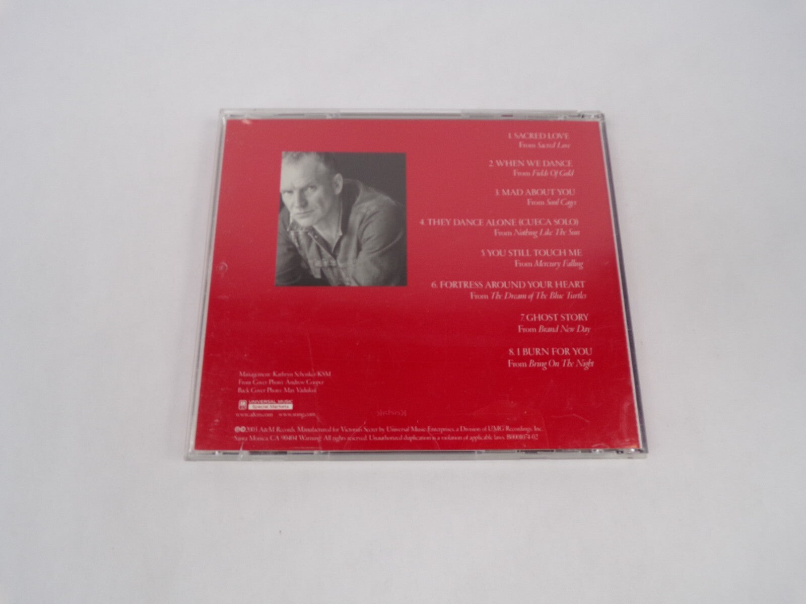 Sting Songs Of Love Victoria's Secret Exclusive Sacred Love When We Dance CD#63