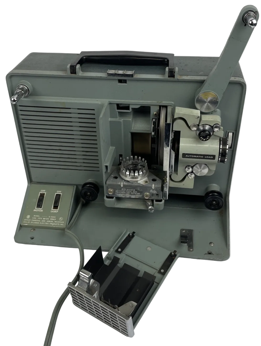 Vintage Argus Showmaster 500 Model S-500 8mm Movie Projector w Case UNTESTED