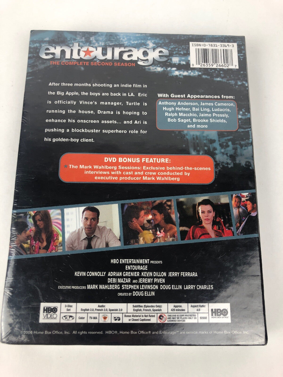 Brand New SEALED Entourage: The Complete Second Season 2 DVD, 2006, 3-Disc Set