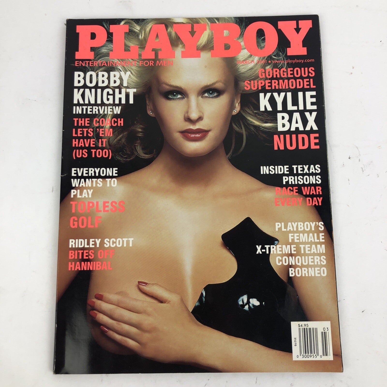 Playboy magazine March 2001 vintage issue collectible Bobby Knight interview edition cover