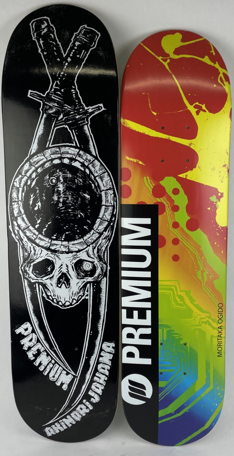 2 x Vintage Premium Skateboards Pro Model Decks Akinori Jahana * Moritaka Ogido