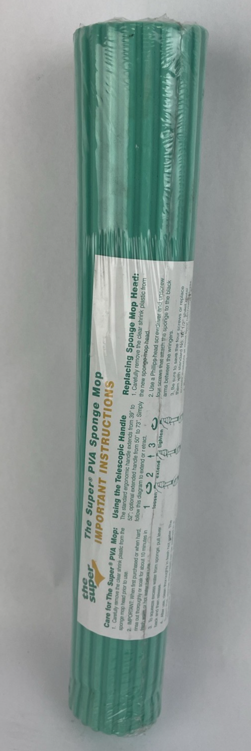 " The Super " PVA Sponge Mop Refill Replacement Mop Head with Instructions