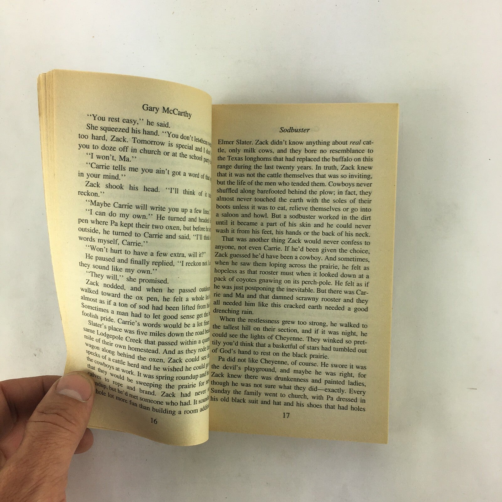 Gary McCarthy Sodbuster First Time in Paperback!