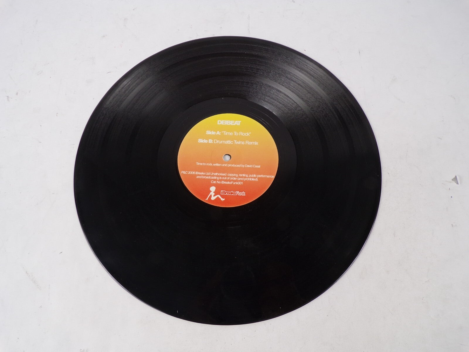 iBreaks Funk 001 Deibeat "Time To Rock" Drumatic Twins Remix Vinyl Record