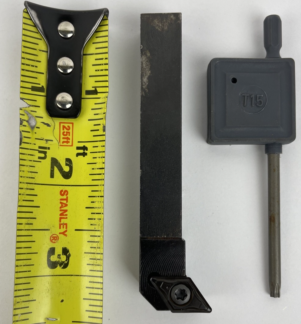 Smart Lathe Carbide Insert Lathe Fine Turning Tool # UT5008 Left w Key Tool