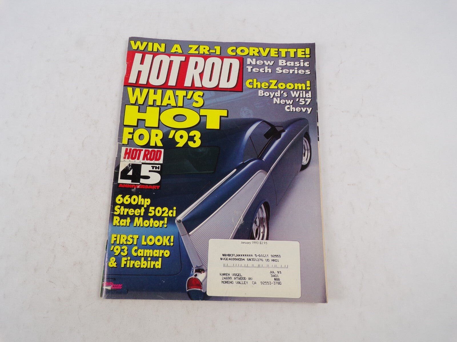 July 1993 Hot Rodding Magazine Win A ZR-1 Corvette! New Basic Tech Series What'