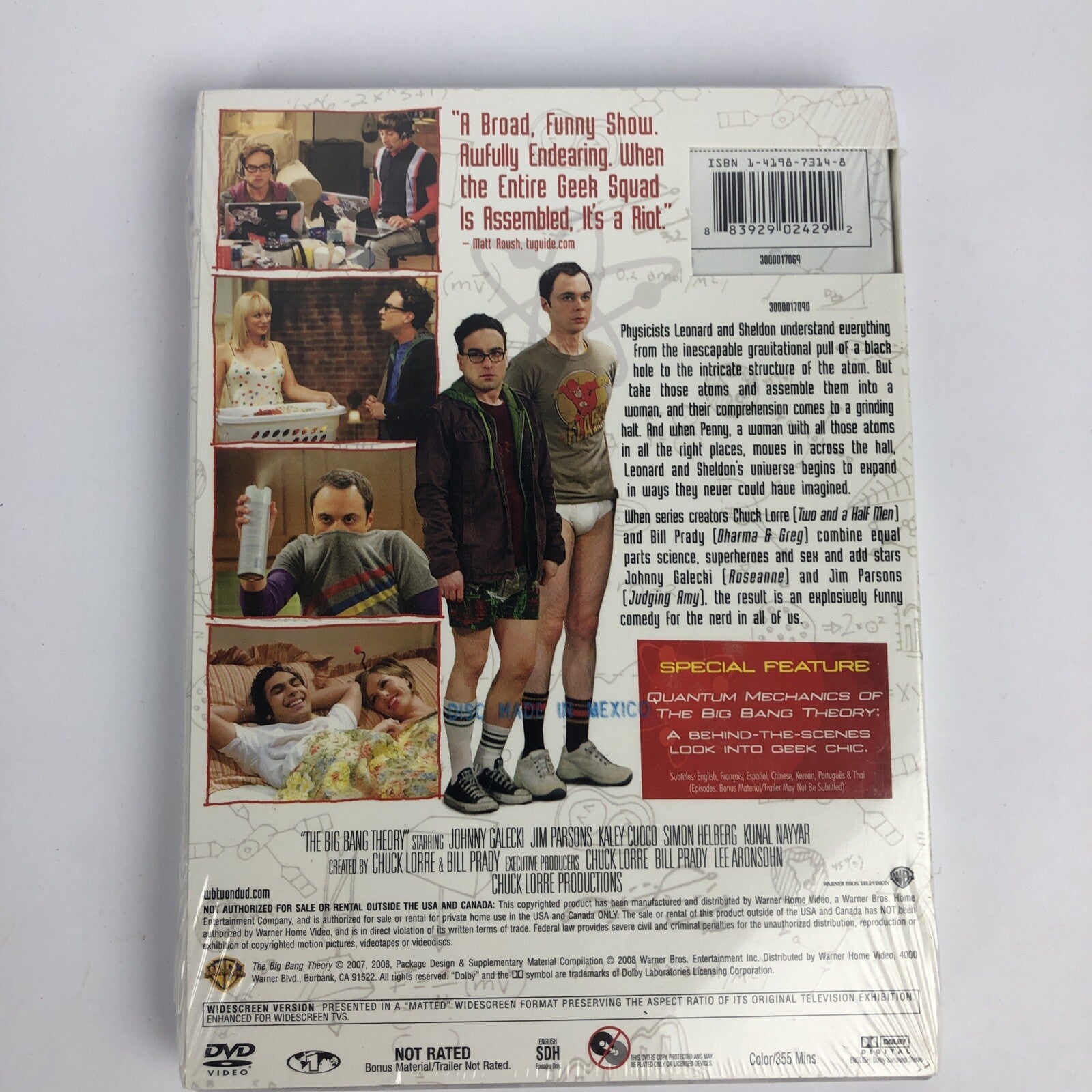 The Big Bang Theory: The Complete First Season (DVD) * Free Shipping