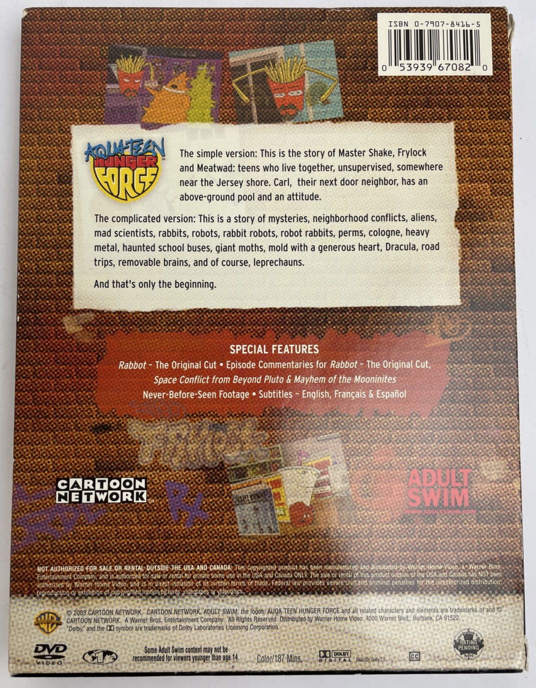 Aqua Teen Hunger Force Volume One DVD Video Adult Swim Cult Animated Comedy