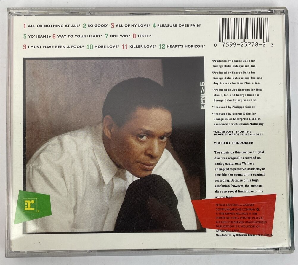 Al Jarreau : Hearts Horizon Digital Audio CD 1988 Reprise Records - JK