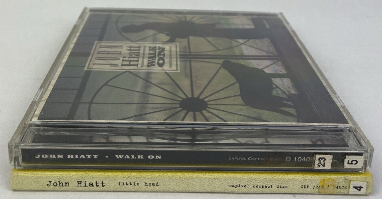 2 x John Hiatt Audio CD Lot - Walk On 1995 Capitol Records - Little Head 1997
