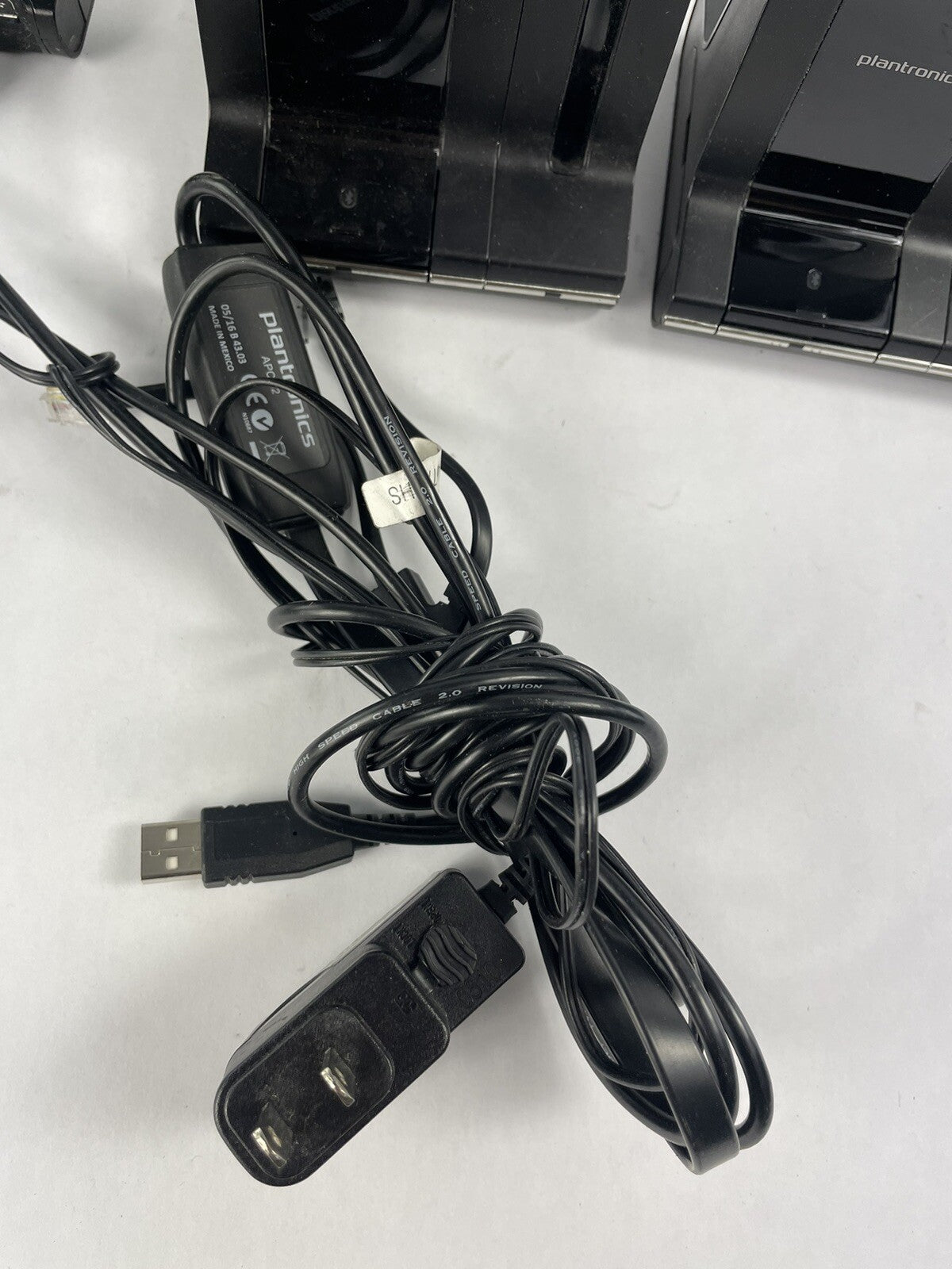 Lot of (7) Plantronics W02 Wireless Headset System Charging Bases w Power Supply