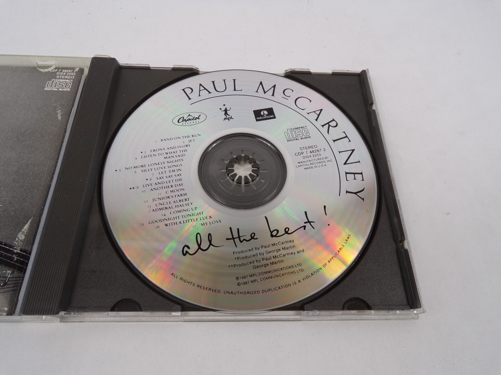 Paul MoCartney Band On The Run Jet Ebony And Ivory No More Lonely NightsCD#63